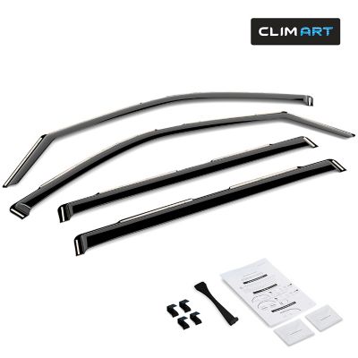 CLIM ART In-Channel Window Deflectors Extra Durable for Toyota Tundra 22-23 CrewMax