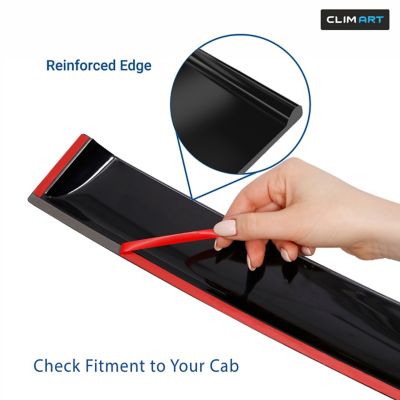 Image showing  Tape-On Window Deflectors Extra Durable for Toyota Tundra 22-23 CrewMax