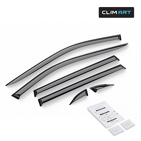 CLIM ART Tape-On Window Deflectors Extra Durable for Toyota RAV4 19-23 (6 pcs.)