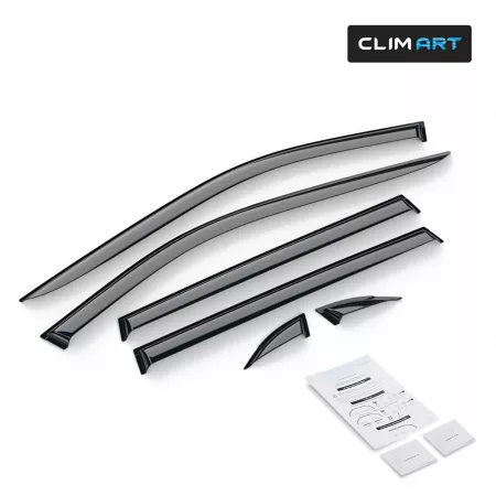 CLIM ART Extra Durable Adhesive Window Deflectors for Toyota RAV4 19-23 (6 pcs.) Window Deflectors