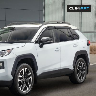 Image showing  Tape-On Window Deflectors Extra Durable for Toyota RAV4 19-23 (6 pcs.)