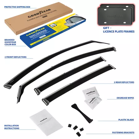 Goodyear Shatterproof Integrated Window Deflectors for Toyota RAV4 13-18 4 pieces. Window Deflectors