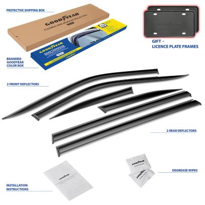 Goodyear Tape-On Window Deflectors Shatterproof for Toyota Highlander 20-23