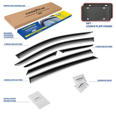 Goodyear Tape-On Window Deflectors Shatterproof for Honda Accord 18-22