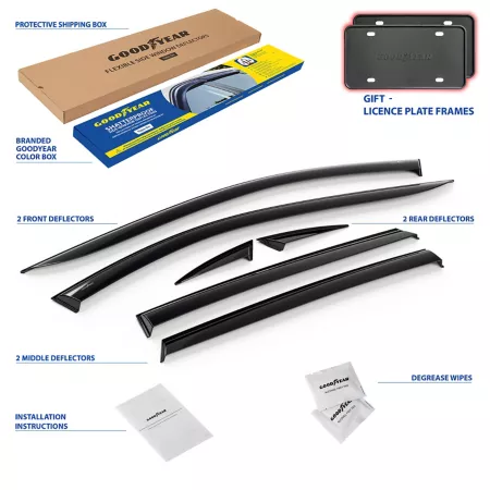 Goodyear Shatterproof Tape Window Deflectors for 20-23 Ford Escape Window Deflectors