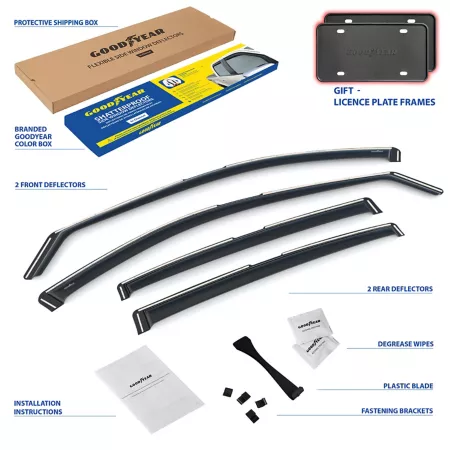 Goodyear Shatterproof Integrated Window Deflectors for Nissan Altima 19-on 4 pcs. Window Deflectors