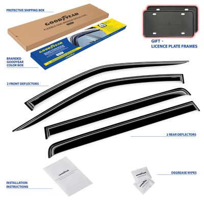 Goodyear Tape-On Window Deflectors Shatterproof for Toyota Tundra 22-23 CrewMax