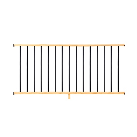 ProWood 6 ft. Southern Yellow Pine Moulded Rail Kit with Aluminum Square Balusters