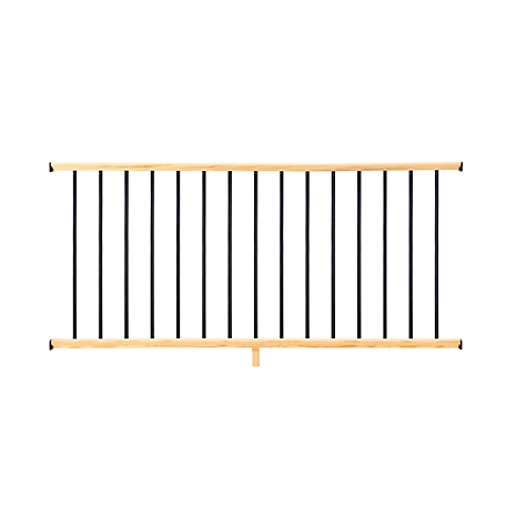 ProWood 6 ft. Southern Yellow Pine Moulded Rail Kit with Aluminum Square Balusters