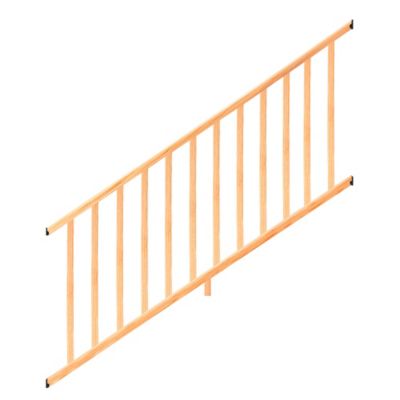 ProWood 6 ft. Cedar-Tone Southern Yellow Pine Moulded Stair Rail Kit with Se Balusters