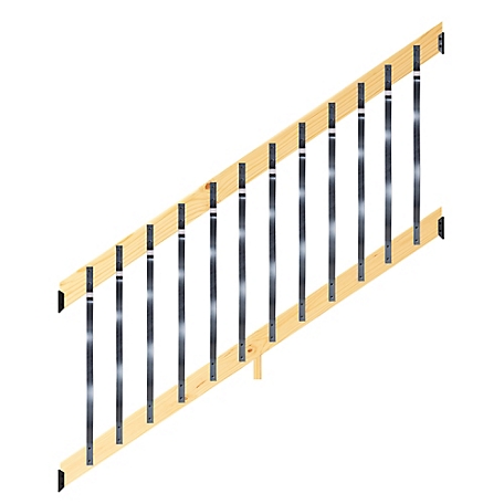ProWood 6 ft. Southern Yellow Pine Stair Rail Kit with Aluminum Contour Balusters