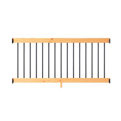 ProWood 6 ft. Cedar-Tone Southern Yellow Pine Rail Kit with Aluminum Square Balusters