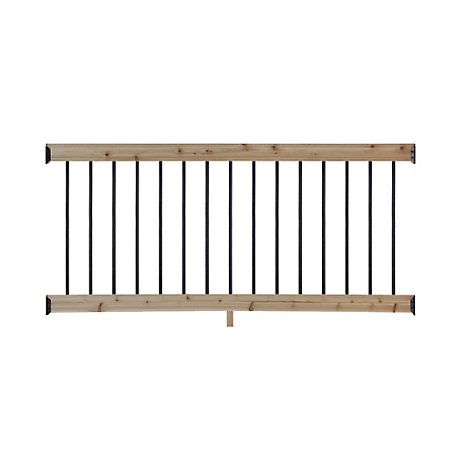 ProWood 6 ft. Cedar Rail Kit with Aluminum Square Balusters