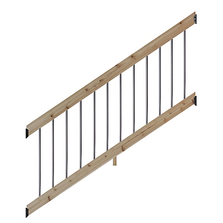ProWood 6 ft. Cedar Rail Stair Kit with Aluminum Round Balusters