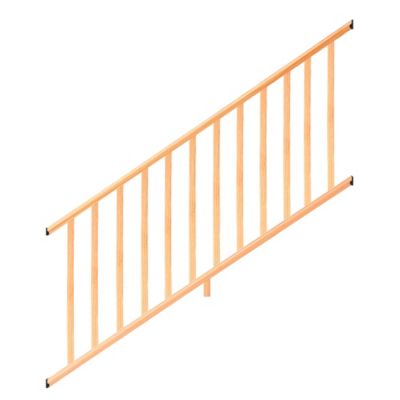ProWood 6 ft. Cedar-Tone Southern Yellow Pine Routed Stair Rail Kit with Se Balusters