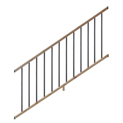 ProWood Cedar Moulded Stair Rail Kit with Aluminum Square Balusters