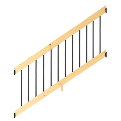 ProWood Southern Yellow Pine Stair Rail Kit with Aluminum Square Balusters, 6 ft.