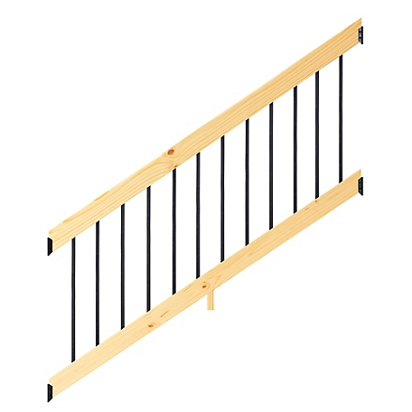 ProWood 6 ft. Southern Yellow Pine Stair Rail Kit with Aluminum Square Balusters