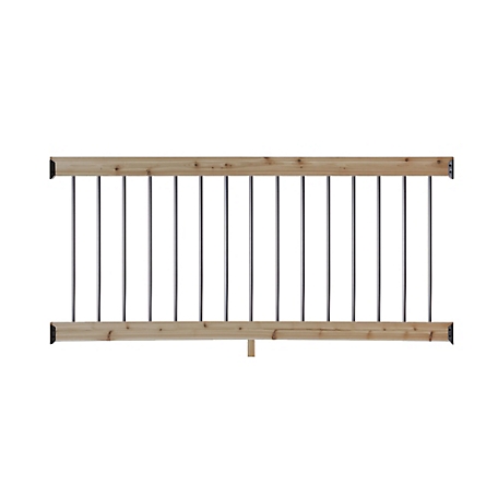 ProWood 6 ft. Cedar Rail Kit with Aluminum Round Balusters