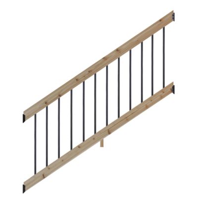 ProWood 6 ft. Cedar Stair Rail Kit with Aluminum Square Balusters