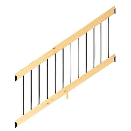 ProWood 6 ft. Southern Yellow Pine Stair Rail Kit with Aluminum Round Balusters