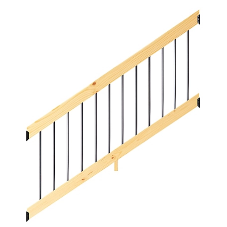 ProWood 6 ft. Southern Yellow Pine Stair Rail Kit with Aluminum Round Balusters