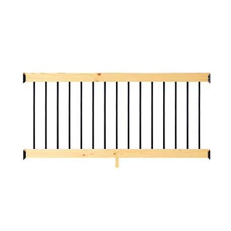 ProWood 6 ft. Southern Yellow Pine Rail Kit with Aluminum Square Balusters