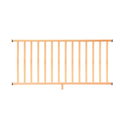 ProWood 6 ft. Cedar-Tone Southern Yellow Pine Routed Rail Kit with Square End Balusters