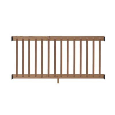 ProWood 6 ft. Walnut-Tone Southern Yellow Pine Rail Kit with B2E Balusters