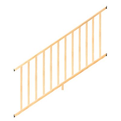 ProWood 6 ft. Southern Yellow Pine Moulded Stair Rail Kit with Se Balusters