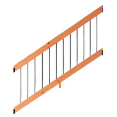 ProWood 6 ft. Southern Yellow Pine Stair Rail Kit with Aluminum Round Balusters