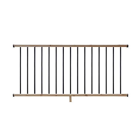 ProWood 6 ft. Cedar Moulded Rail Kit with Aluminum Square Balusters