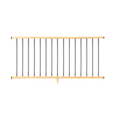 ProWood 6 ft. Southern Yellow Pine Moulded Rail Kit with Aluminum Round Balusters