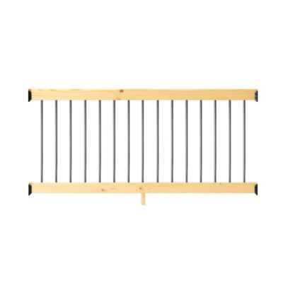 ProWood 6 ft. Southern Yellow Pine Rail Kit with Aluminum Round Balusters