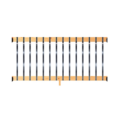 ProWood 6 ft. Cedar-Tone Southern Yellow Pine Rail Kit with Aluminum Contour Balusters