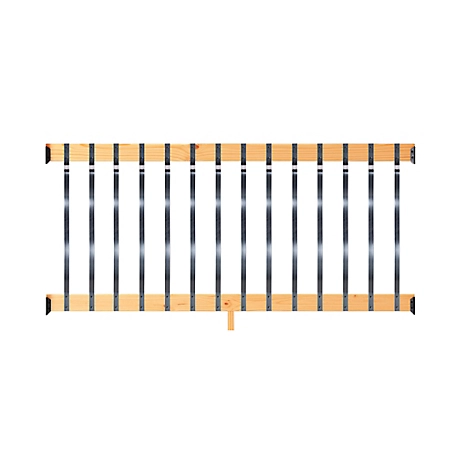 ProWood 6 ft. Cedar-Tone Southern Yellow Pine Rail Kit with Aluminum Contour Balusters