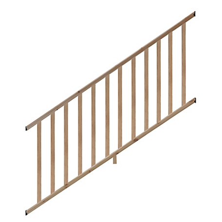 ProWood 6 ft. Cedar Moulded Stair Rail Kit with Se Balusters