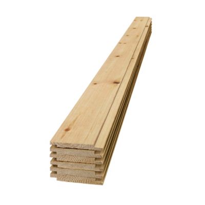 EDGE 1 in. x 6 in. x 6 ft. Rustic Collection Shiplap Pine Boards, Brite, 6-Pack