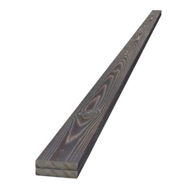 EDGE Charred 1 in. x 4 in. x 8 ft. Pine Trim Board, Ash Gray (2 Pack)