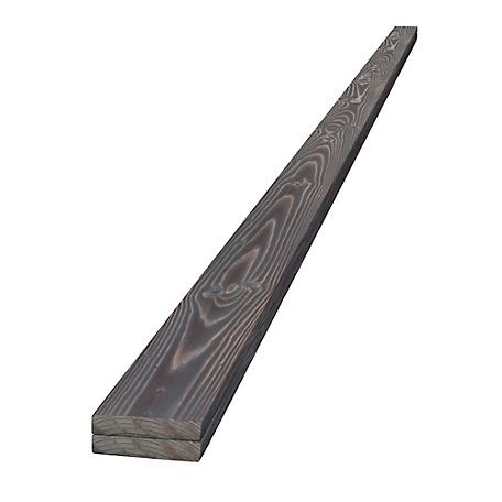 UFP-Edge Charred 1 in. x 4 in. x 8 ft. Pine Trim Board, Ash Gray (2 Pack)