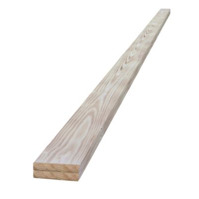 EDGE Charred 1 in. x 4 in. x 8 ft. Pine Trim Board, Smoke White (2 Pack)