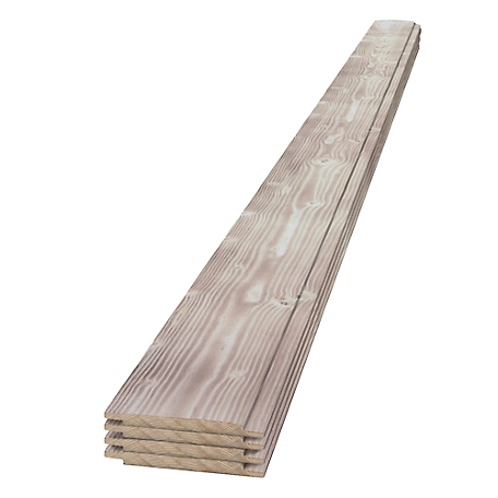 UFP-Edge Charred 1 in. x 6 in. x 6 ft. Pine Shiplap Board, Smoke White (4 Pack)
