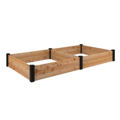 Outdoor Essentials 22.5 cu. ft. Natural Cedar Haven Raised Garden Bed, 4 ft. x 8 ft. x 11 ft.