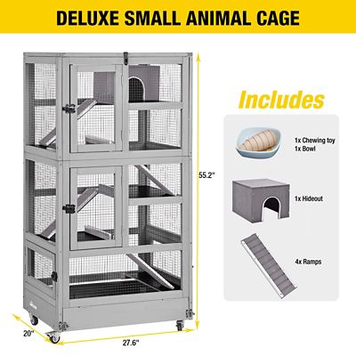 Image showing 5 th Aivituvin Wooden Ferret Cage, 55.2 in. x 20 in.