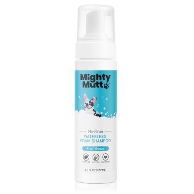 Mighty Mutt No-Rinse Waterless Foam All-Natural, Toxin-Free and Anti-Itch Dry Dog Shampoo, Fresh Breeze, 8 oz.
