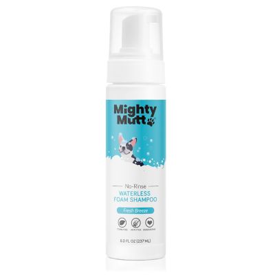 Mighty Mutt No-Rinse Waterless Foam All-Natural Toxin-Free and Anti-Itch Fresh Breeze Scented Dry Shampoo for Dogs, 8 oz.