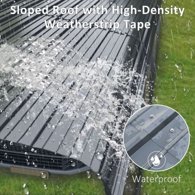 Image showing 5 th Veikous 10 x 15ft. Metal Carport Garage with Canopy and Shelter