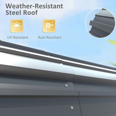 Image showing  12 x 20ft. Carport Garage Car Boat with Canopy and Shelter