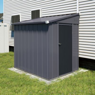 Veikous 4 ft. W x 8 ft. D Metal Storage Lean-to Shed for Outdoor