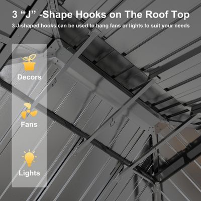 Image showing 7 th Veikous 20 W x 12 D ft. Aluminum Hardtop Gazebo with Double Roof and Black Netting